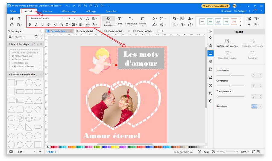 Afficher ou modifier le dessin